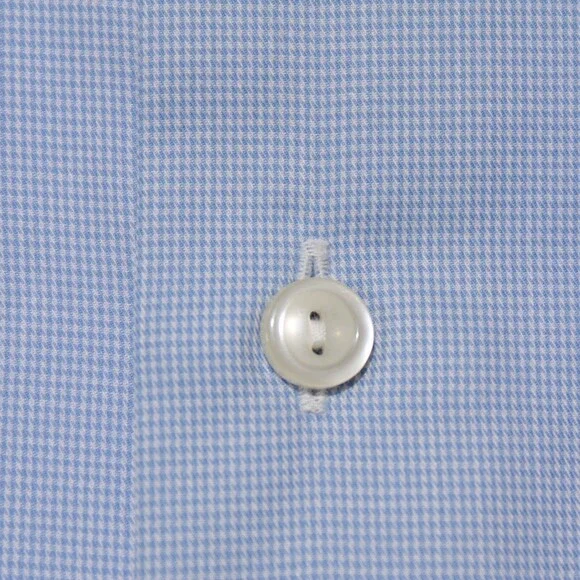 Eton NWD Dress Shirt Size 39 15.5 Contemporary Roughly Solid Blue 100% Cotton - Picture 7 of 12